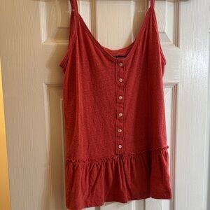 Abercrombie & Fitch Red Button-Front Camisole